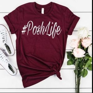 #Poshlife Graphic T-Shirt Maroon